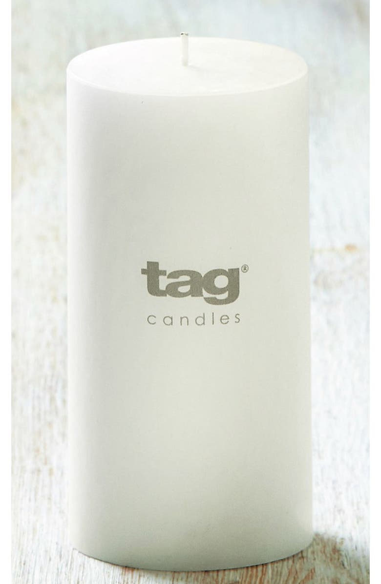 tag Chapel Paraffin Wax Candle Elegant Home Decor Lighting, Alternate, color, White