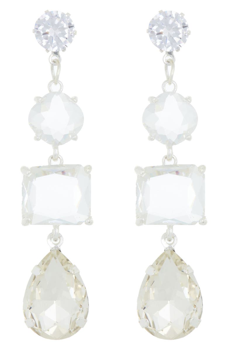 Tasha Mixed Shape Crystal Link Drop Earrings, Main, color, 