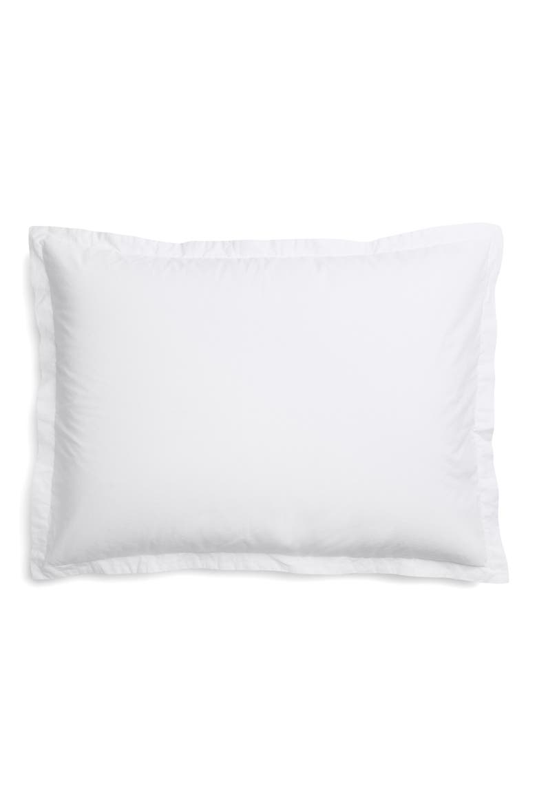 Set of 2 Brushed Cotton Shams, Alternate, color, WHITE