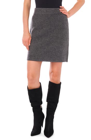 1.state Sweater Miniskirt In Gray
