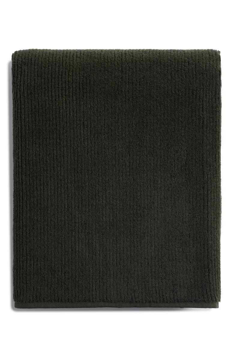 Soft Rib Bath Sheet, Main, color, EVERGREEN