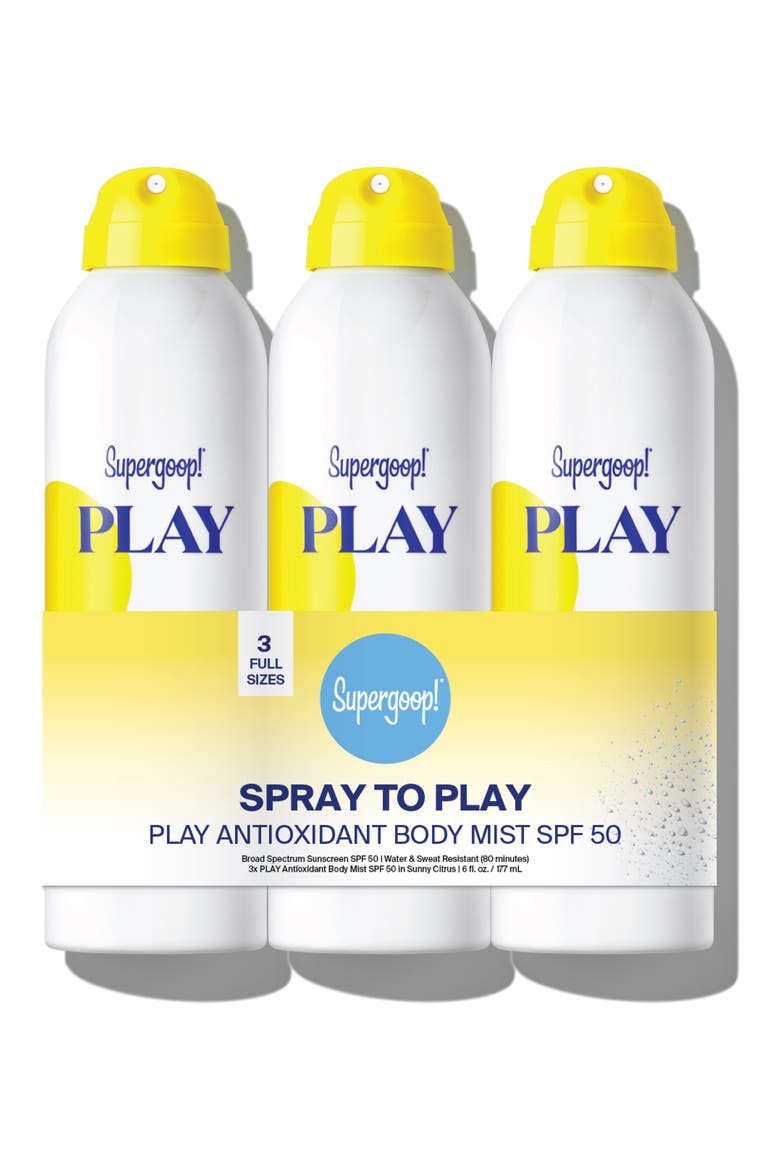Play Antioxidant Body Mist SPF 50 Sunscreen Trio $72 Value, Alternate, color, NO COLOR