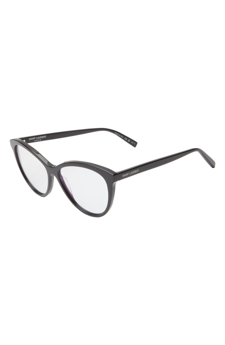 Saint Laurent 57mm Cat Eye Fashion Glasses, Alternate, color, 