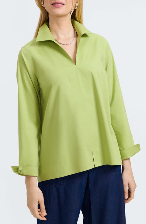 Agnes Split Cuff Popover Blouse