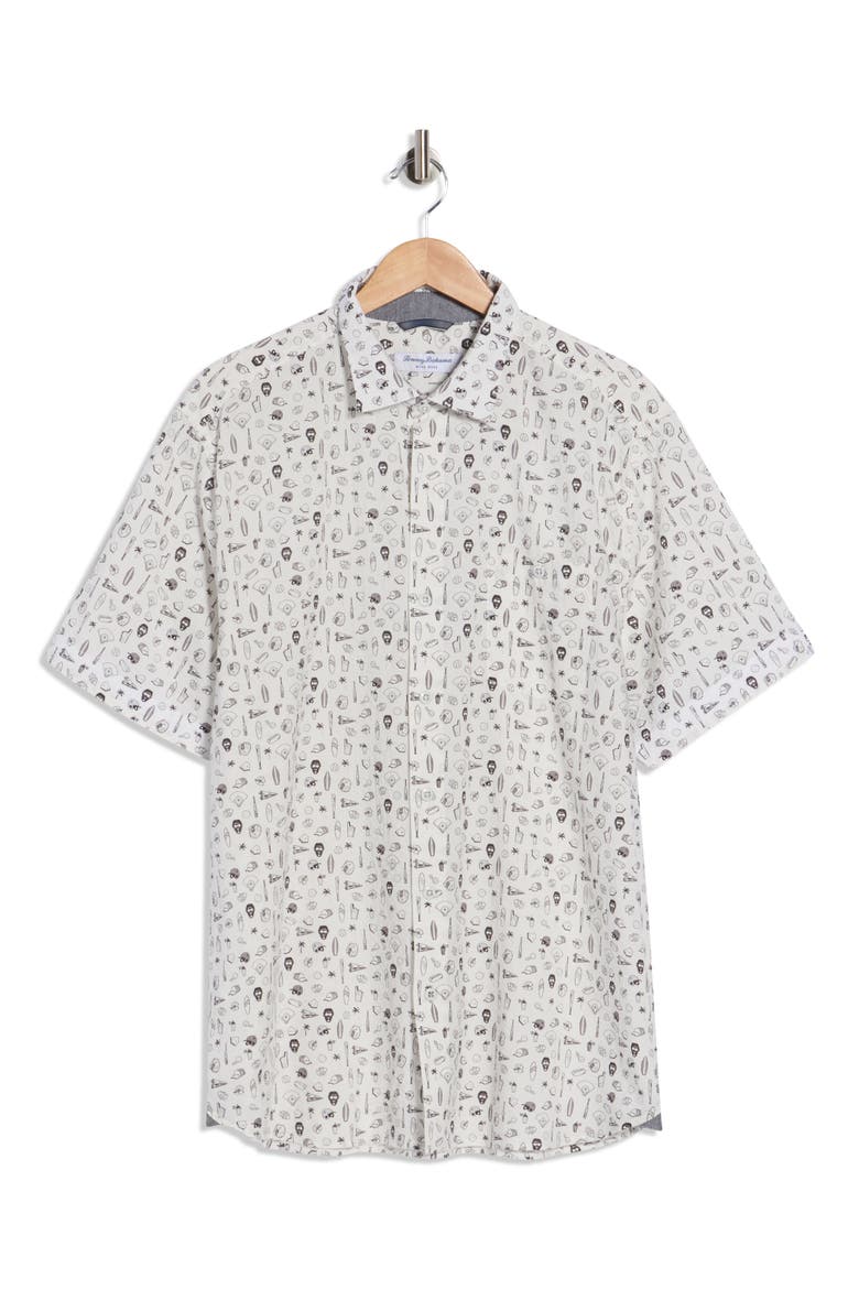 Nova Wave Riptide Rally Short Sleeve Button-Up Shirt, Alternate, color, LIGHT GREY