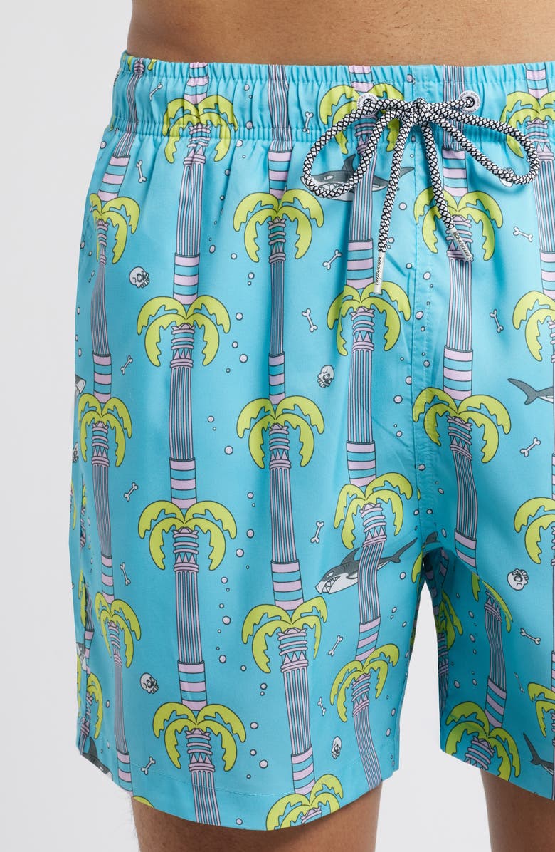 Boardies Atlantis Mid Length Swim Trunks, Alternate, color, Blue