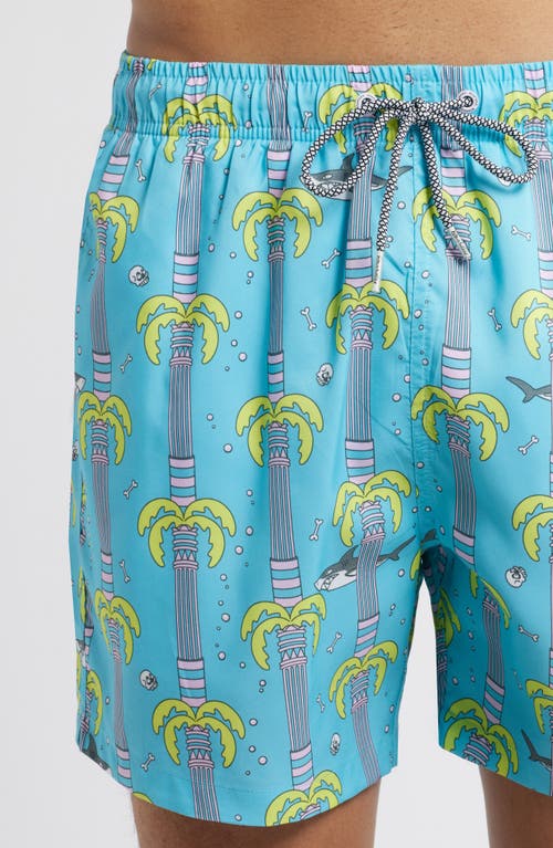 Boardies Atlantis Mid Length Swim Trunks In Blue