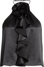 Cinq à Sept Hallie Rosette Silk Top