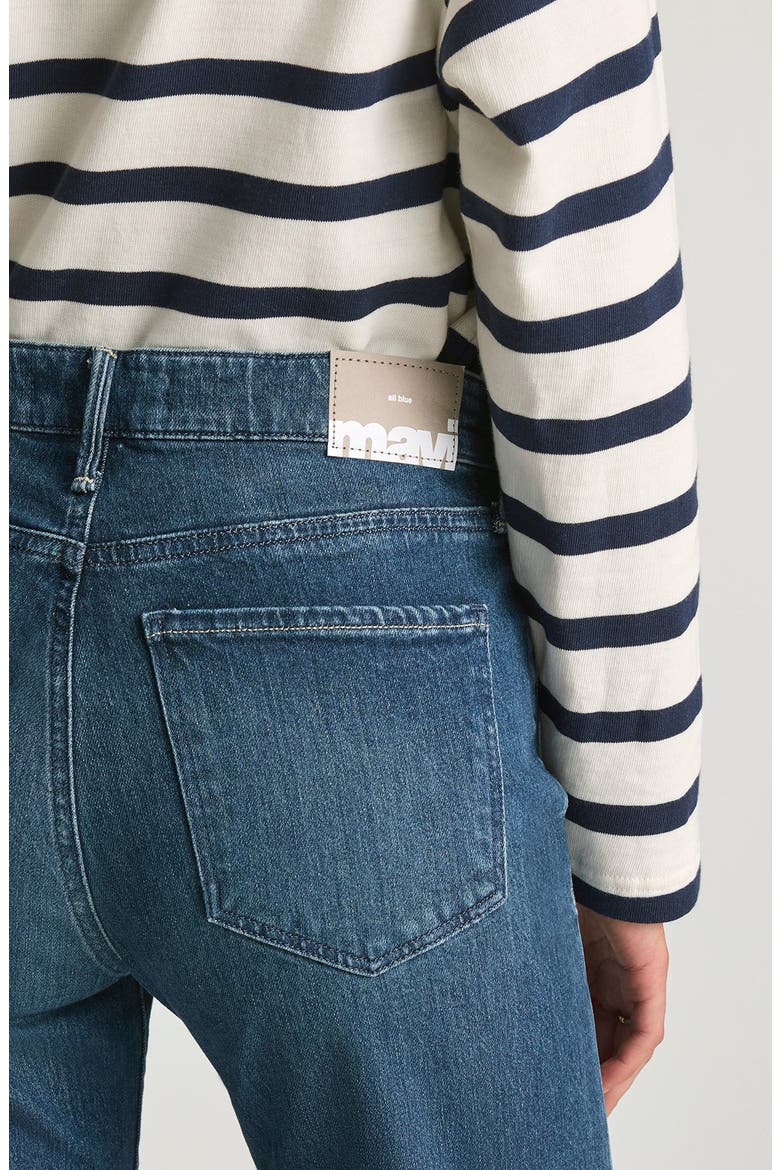 Grace Mid Rise Flare Jeans, Alternate, color, DARK BRUSHED CLASSIC BLUE