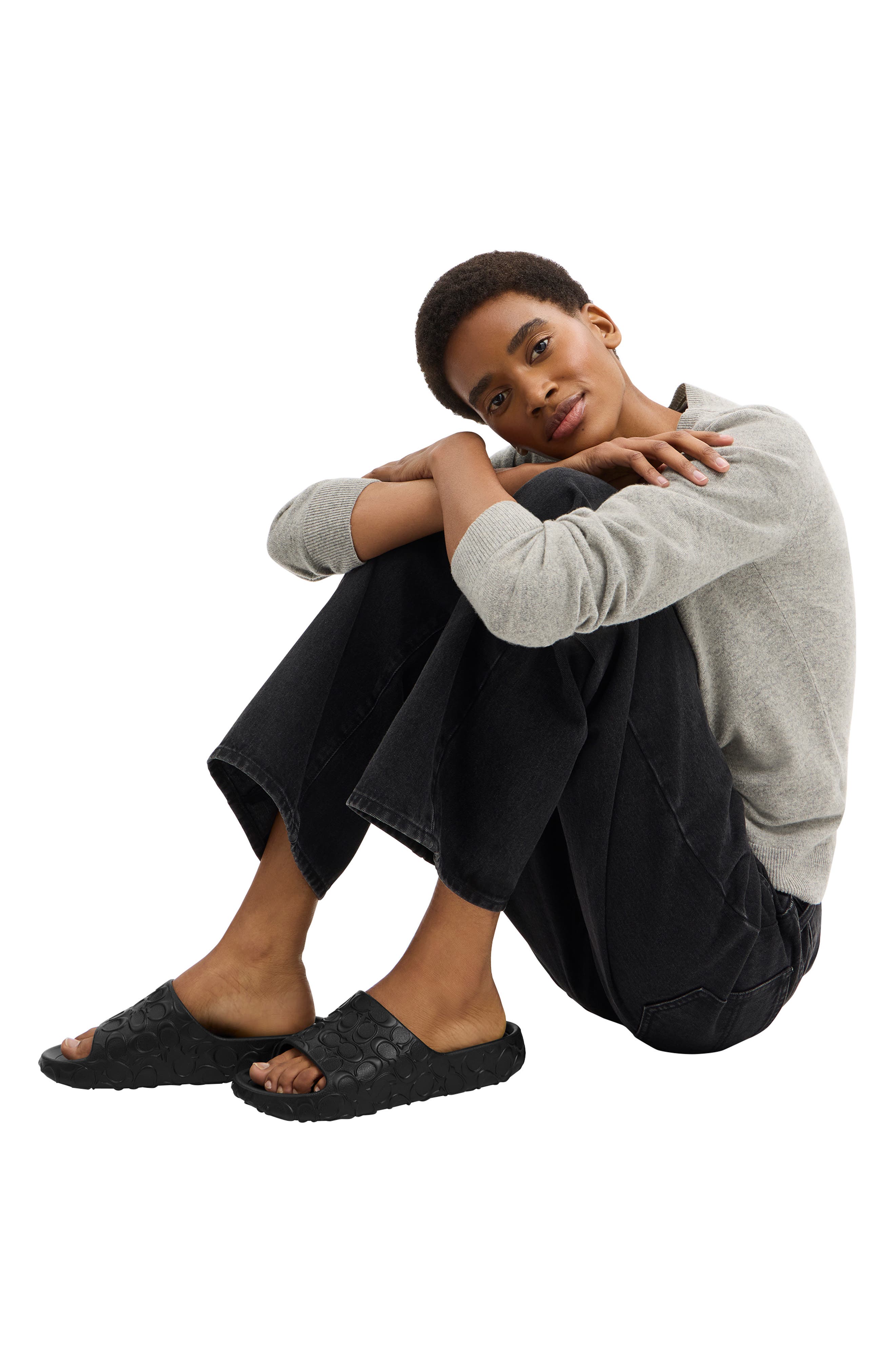 COACH Bay Slide Sandal, Alternate, color, Black