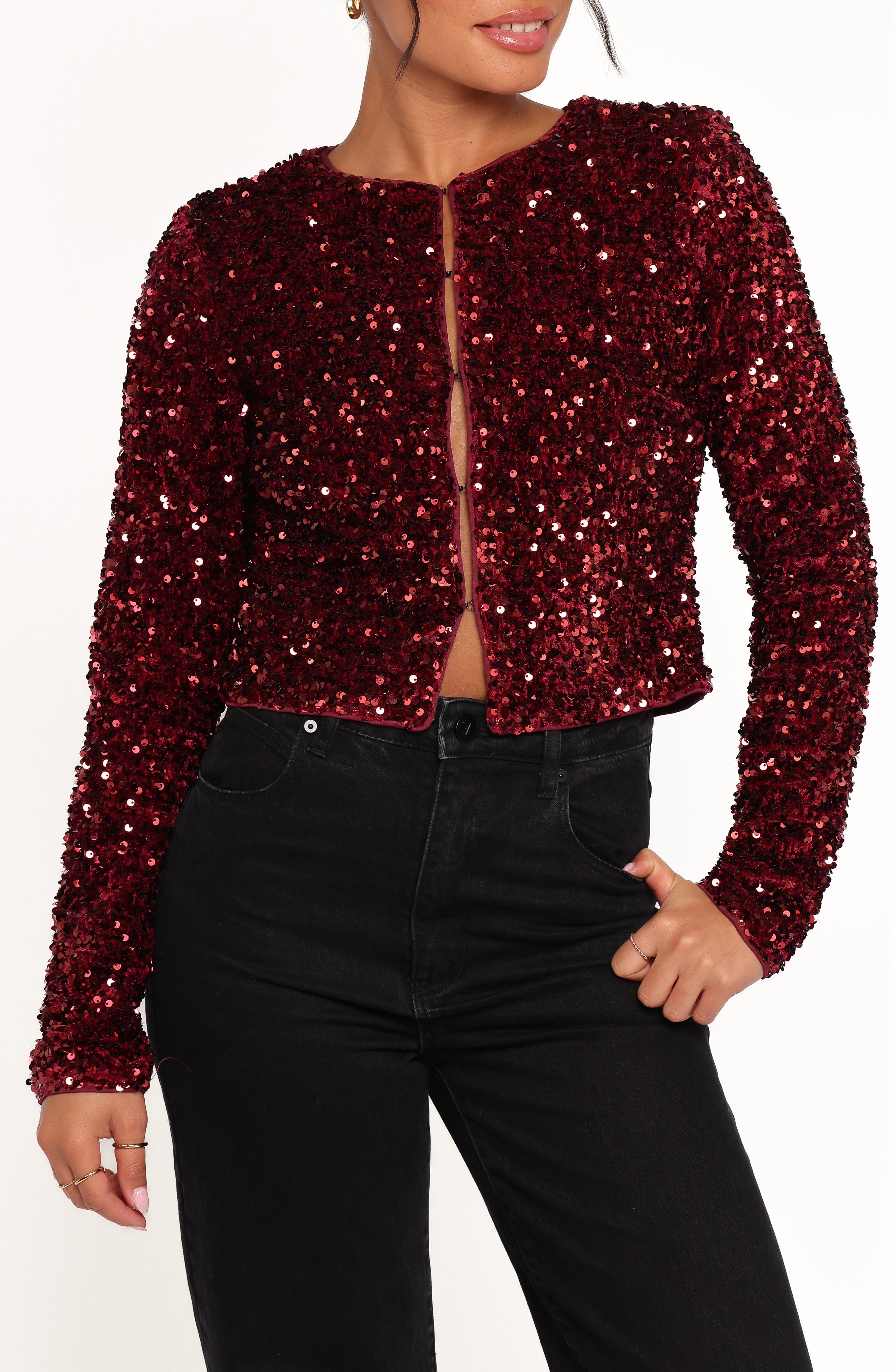 Scarlette Sequin Crop Jacket