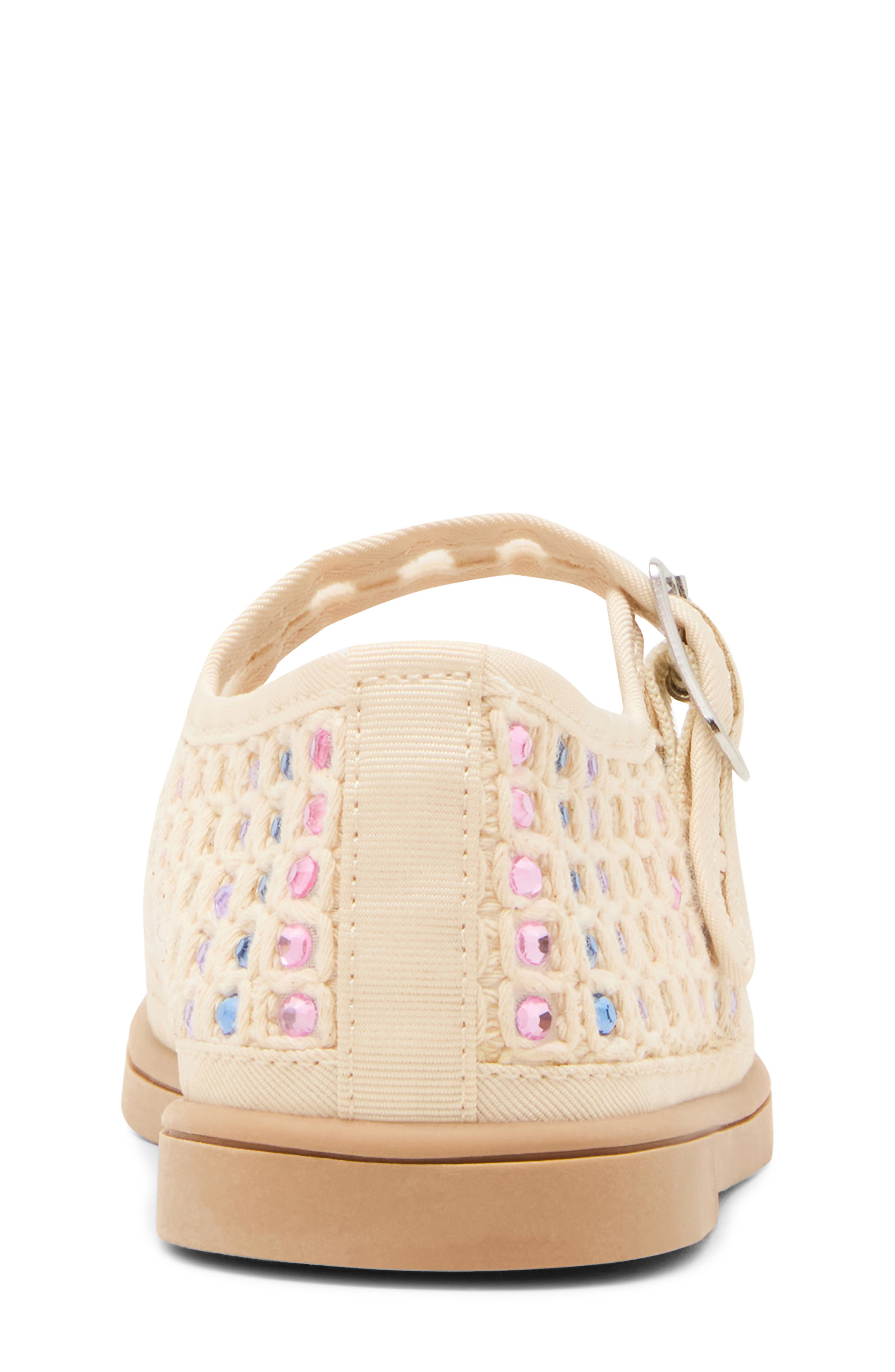 Steve Madden Kids' Roree Rhinestone Mary Jane Flat, Alternate, color, Natural