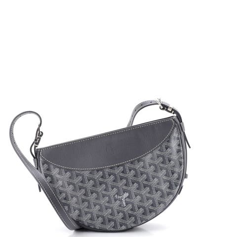 Hirondelle Shoulder Bag Coated Canvas and Leather