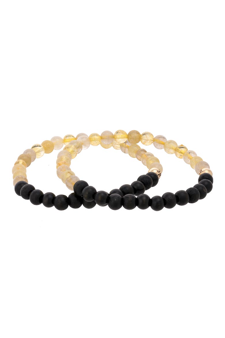 Men's N69 Money Max Set of 2 Healer's Bracelets, Alternate, color, BLACK