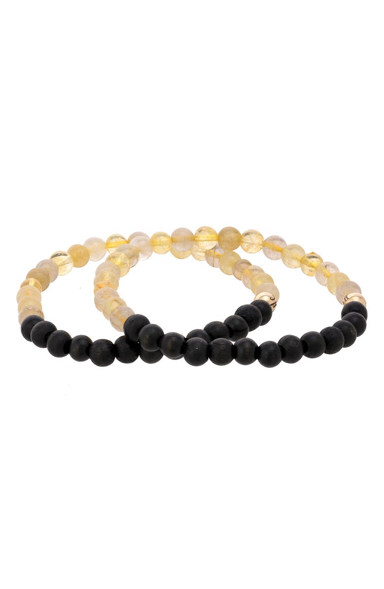 The Healer’s Collection Men's N69 Money Max Set of 2 Healer's Bracelets, Alternate, color, Black