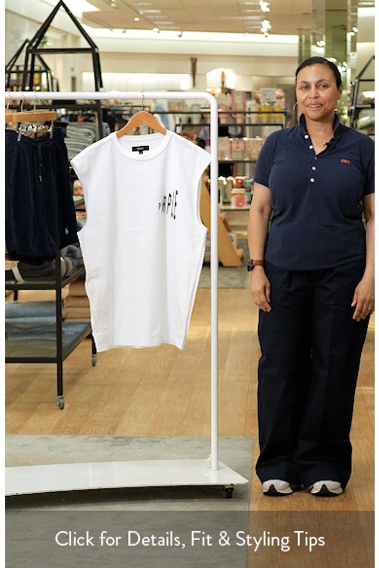 Textured Sleeveless Cotton Graphic T-Shirt video