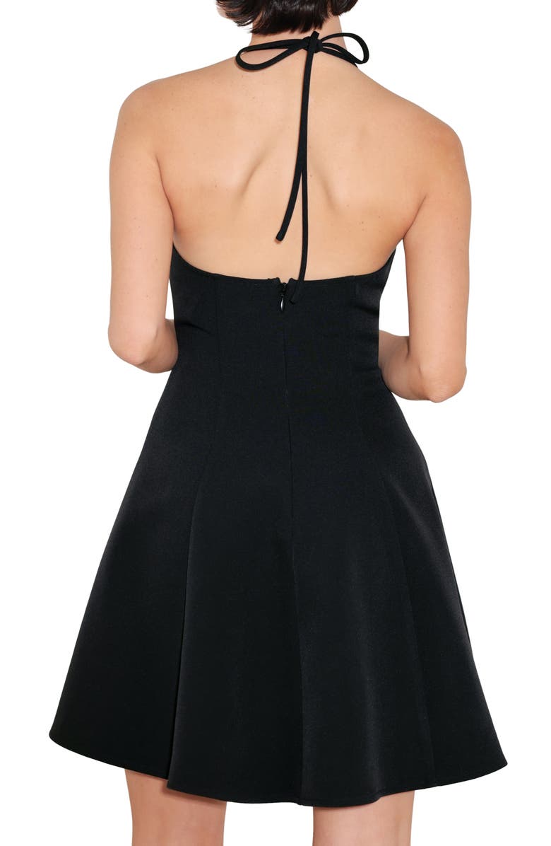 FREEMARKET Halter Neck Minidress, Alternate, color, Black