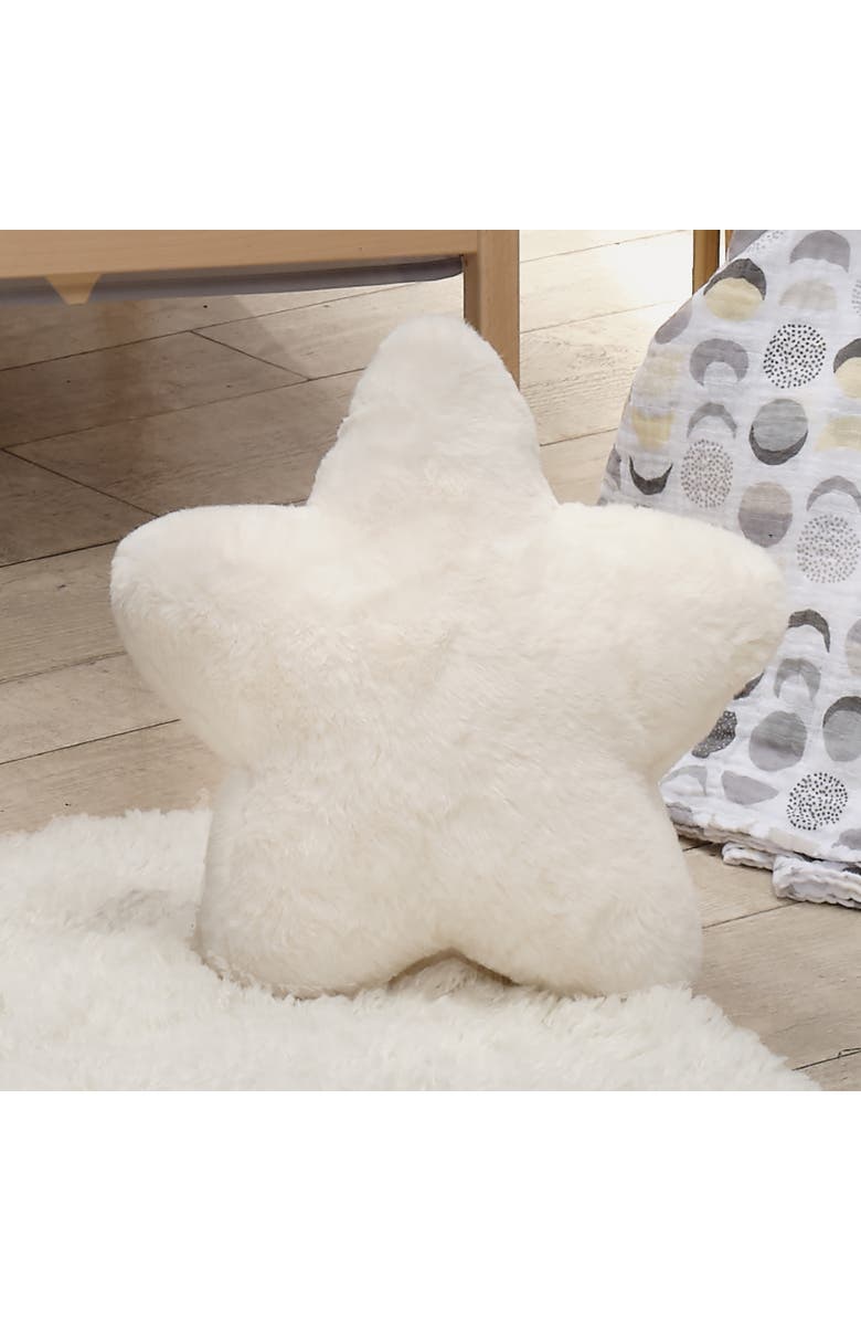 Lambs & Ivy Star Pillow Plush - Ultra Soft Creamy, Alternate, color, Cream