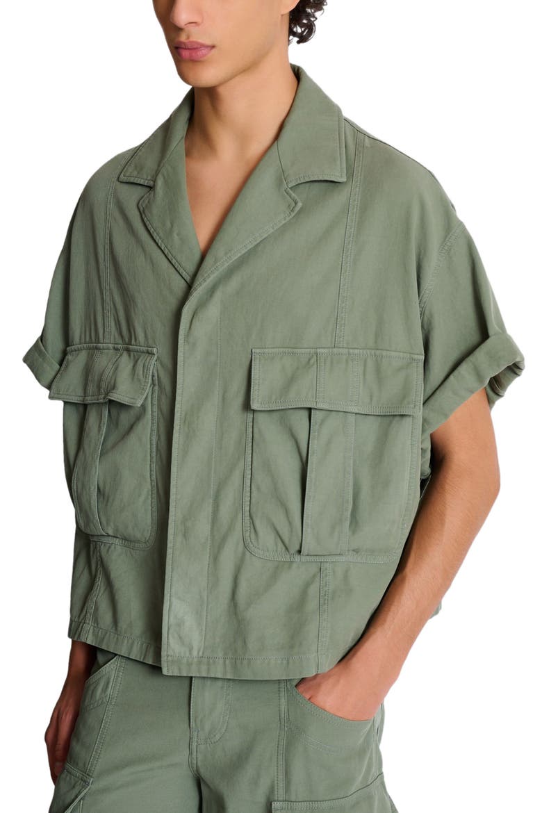 Cotton utility shirt, Alternate, color, green