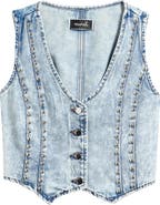 Marci Stud Accent Denim Vest