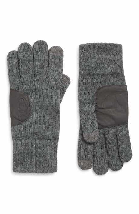 UGG® Leather Patch Knit Gloves