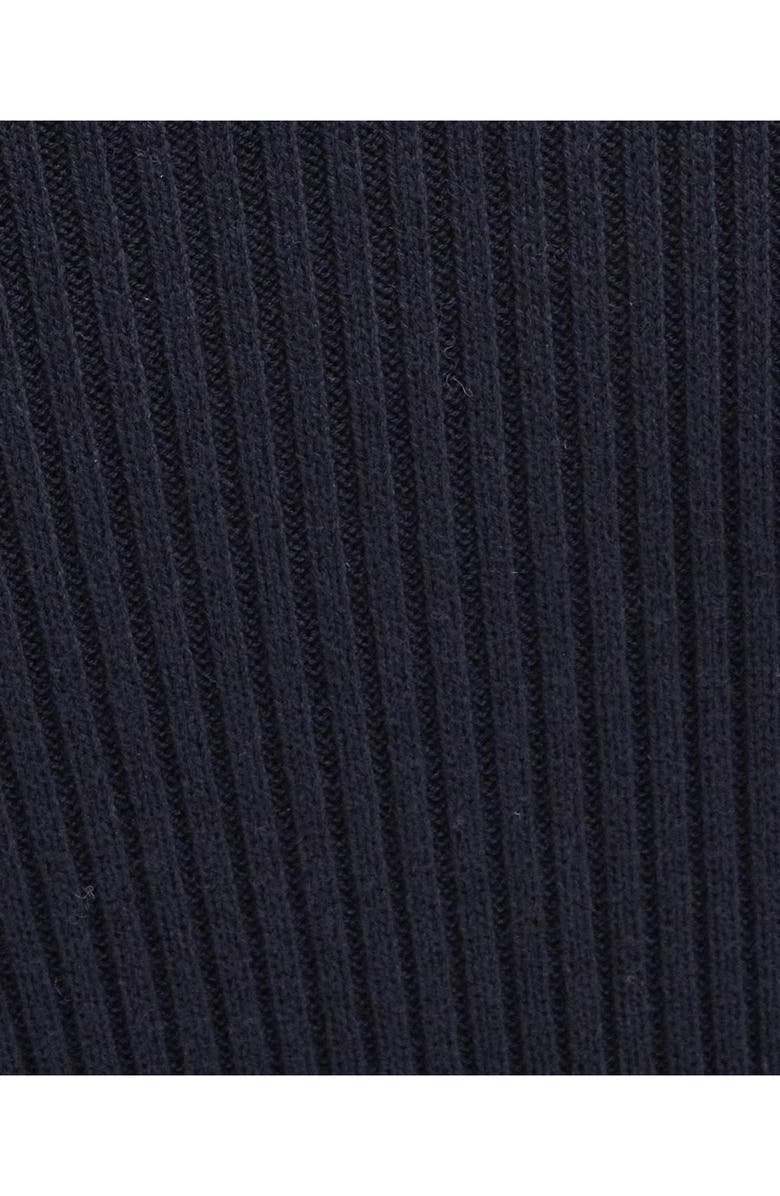 Barbour Francis Long Sleeve Rib Midi Dress, Alternate, color, Navy Blue