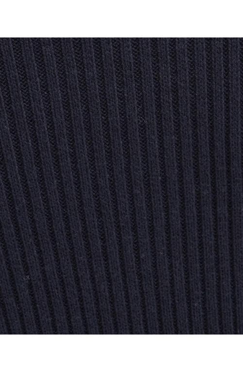 Barbour Francis Long Sleeve Rib Midi Dress In Blue