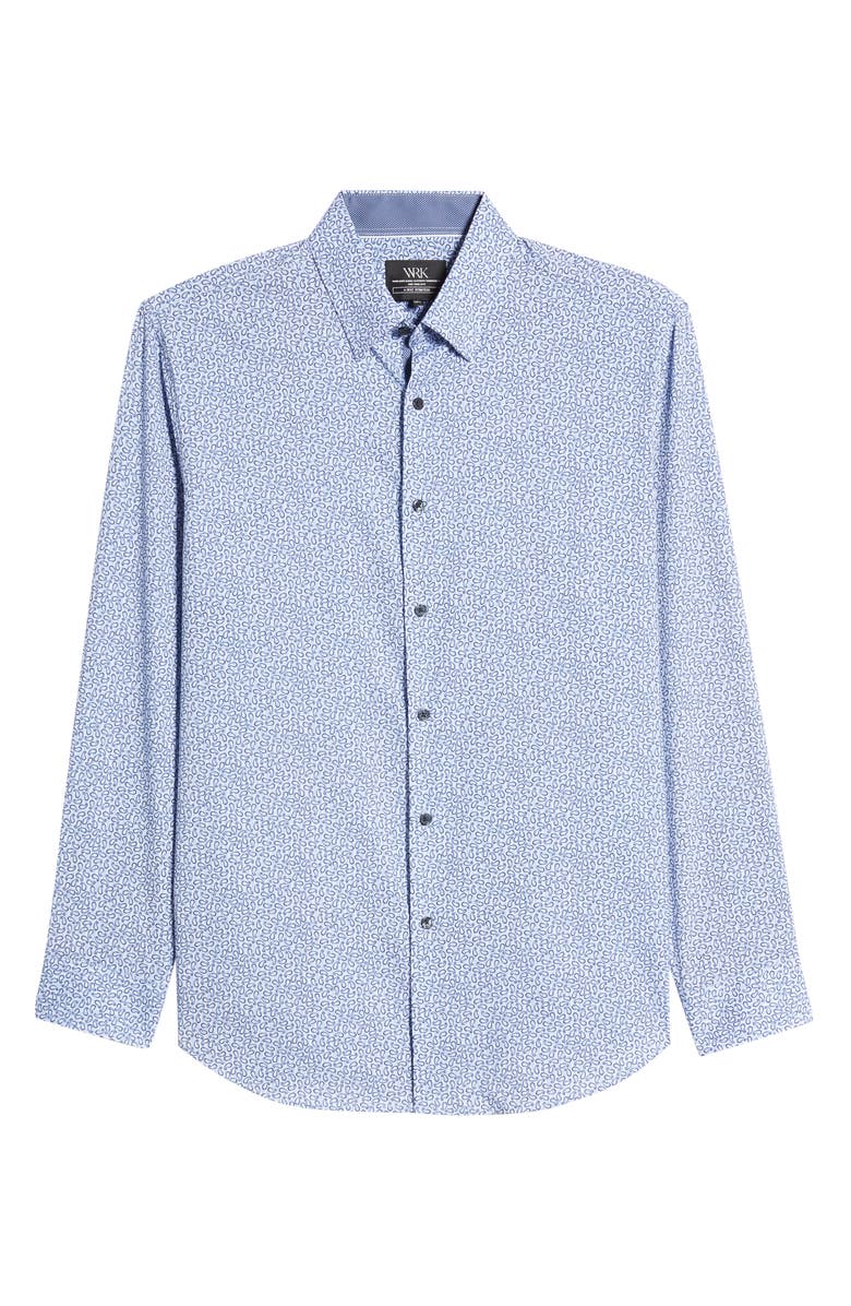 W.R.K Trim Fit Performance Paisley Dress Shirt, Alternate, color,