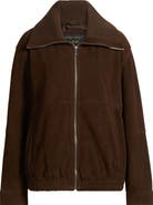 Bernardo Oversize Suede Bomber Jacket