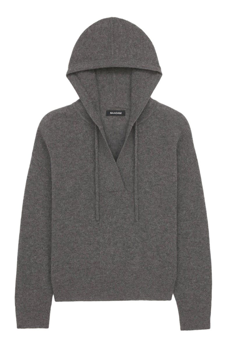 NAADAM Lightweight Cashmere Open Neck Hoodie, Alternate, color,