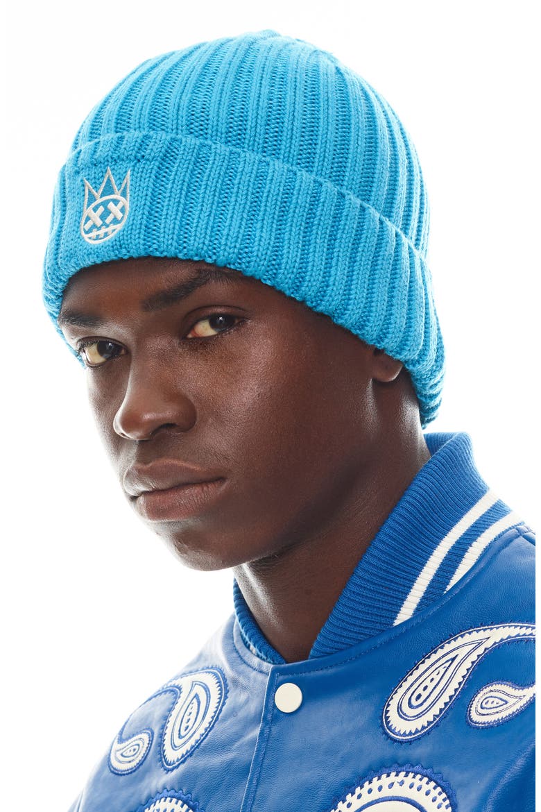 Shimuchan Logo Beanie, Alternate, color, ELECTRIC BLUE
