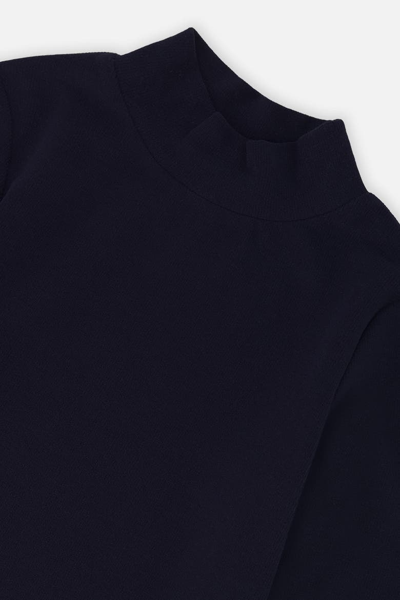 Brushed Rib Mock Neck Top, Alternate, color, Dark Blue