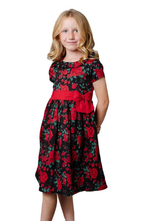 Girls' Ruffle Collar Party Dress, Toddler