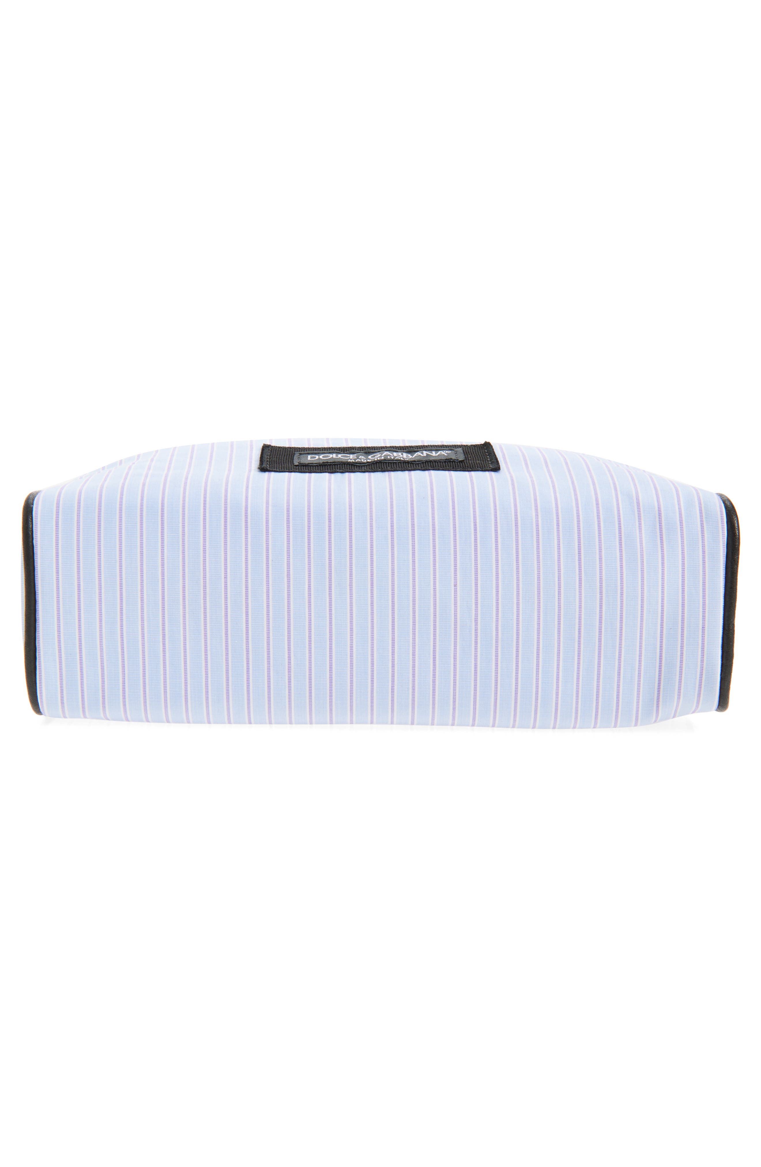 Dolce&Gabbana Stripe Poplin Bag, Alternate, color, Multicolor Azzurro