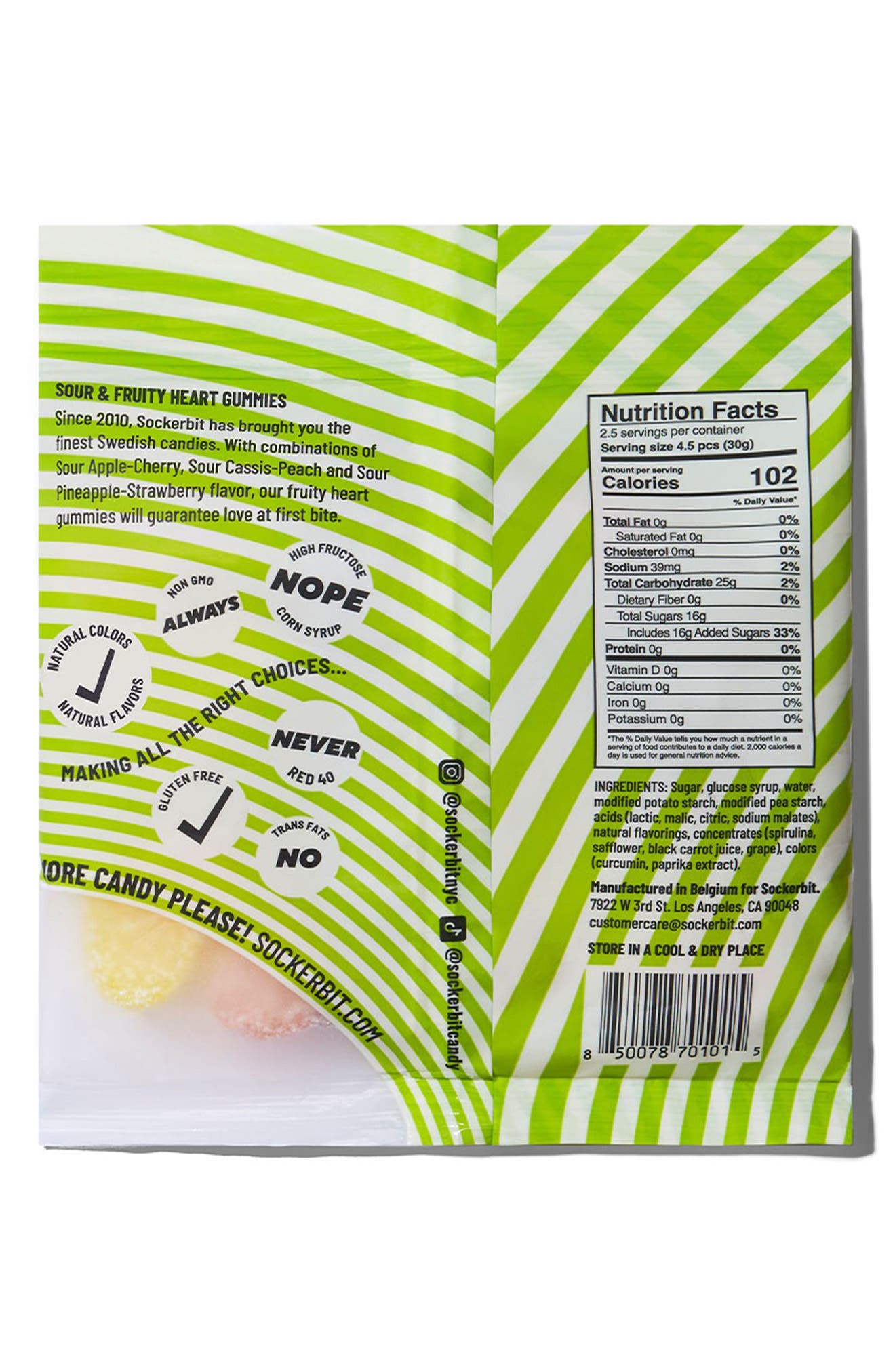 SOCKERBIT Sour Broken Hearts Gummy Candy | Nordstrom