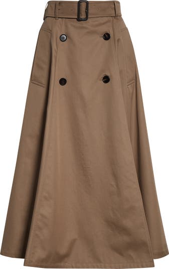 Burberry Brenda Cotton Gabardine Trench Skirt | Nordstrom