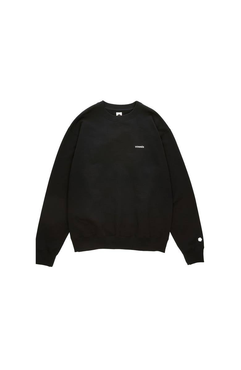 vowels Classic Crewneck, Main, color, Black