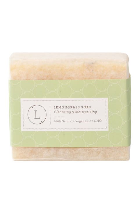Natural Handmade Lemongrass Soap Bar, 2-Pack