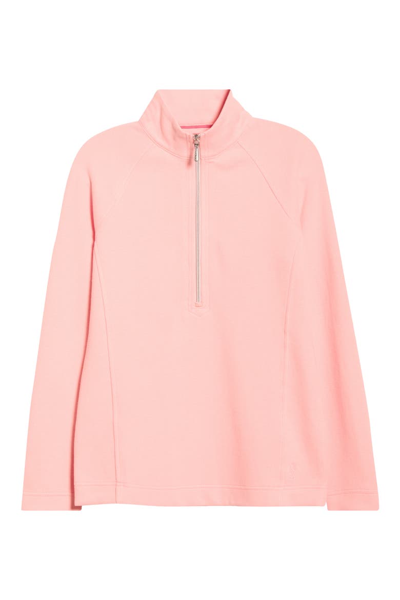 New Aruba Stretch Cotton Half Zip Pullover, Alternate, color, QUARTZ PINK