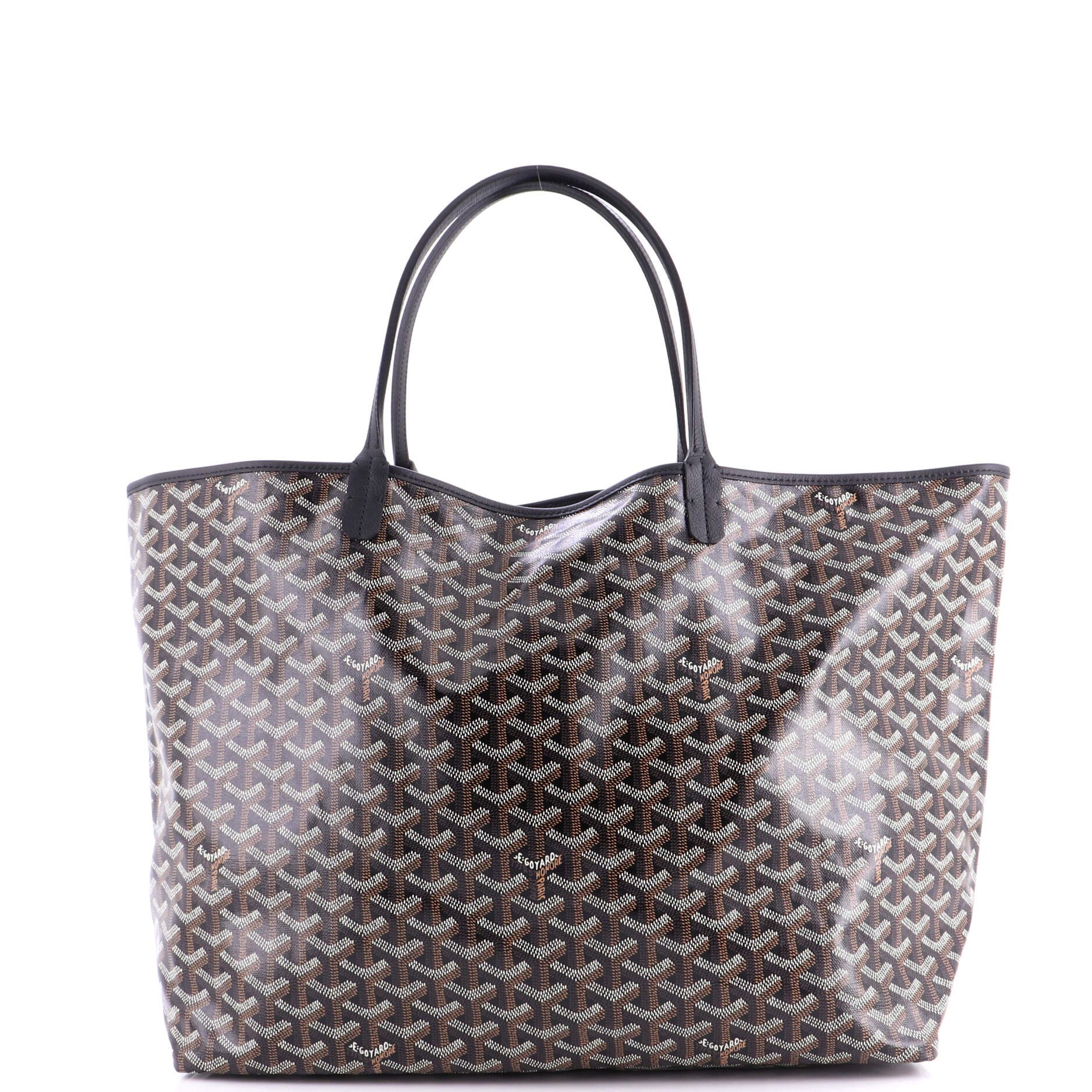 Pre-Owned Goyard Saint Louis Tote Coated Canvas GM, Alternate, color, Black