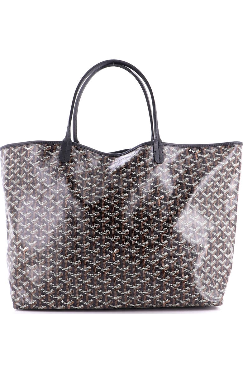 Pre-Owned Goyard Saint Louis Tote Coated Canvas GM, Alternate, color, Black