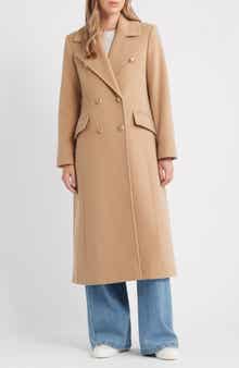 Sam Edelman Doubled Breasted Wool Blend Military Coat