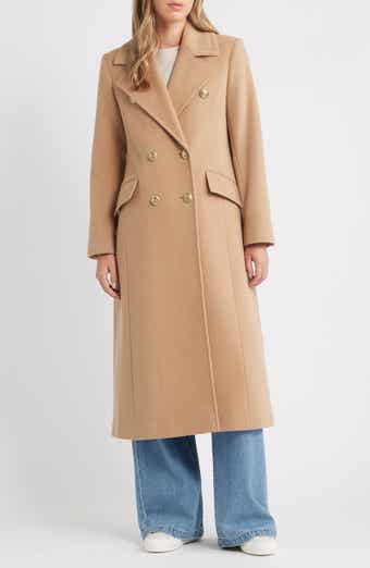 Sam Edelman Doubled Breasted Wool Blend Military Coat