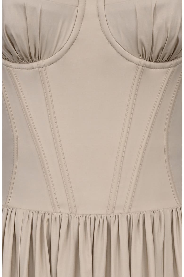 Rona Cotton Corset Maxi Dress, Alternate, color, TAUPE