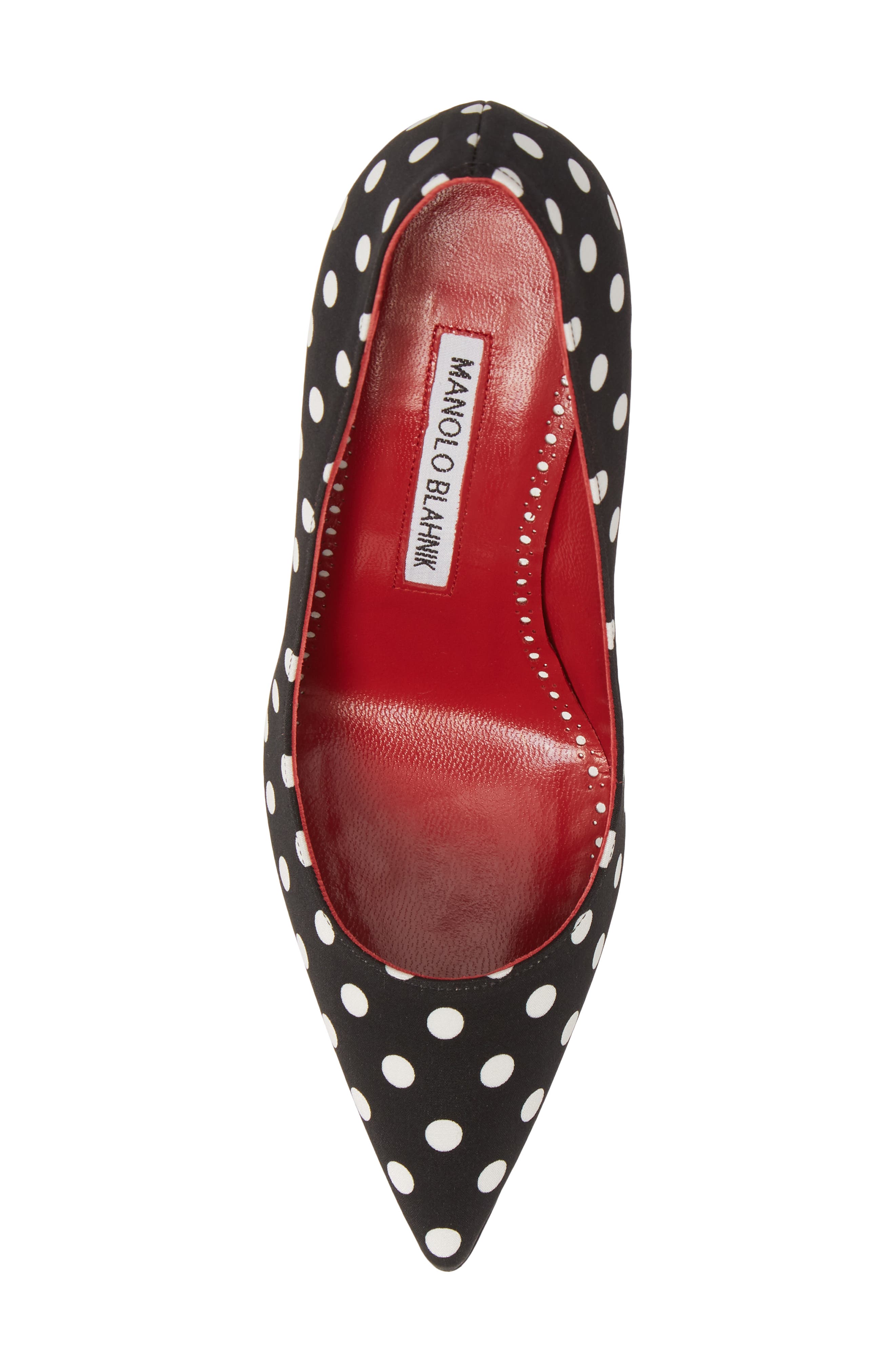 Manolo Blahnik BB Polka Dot Pump, Alternate, color, 
