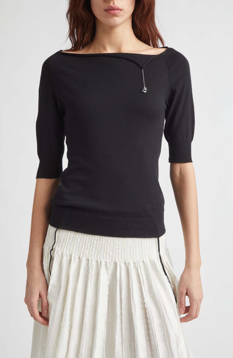 Paloma Wool Cain Crystal Tassel Cotton Sweater | Nordstrom