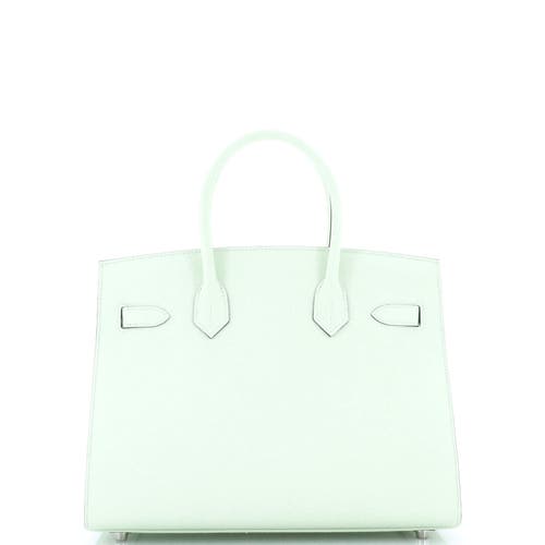 Pre-owned Hermes Hermes Birkin Sellier Bag Green Epsom With Palladium Hardware 30