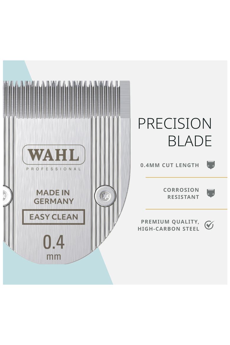 Replacement grooming clipper blade 0.4 mm for cat and dog trimmers, Alternate, color, Chrome