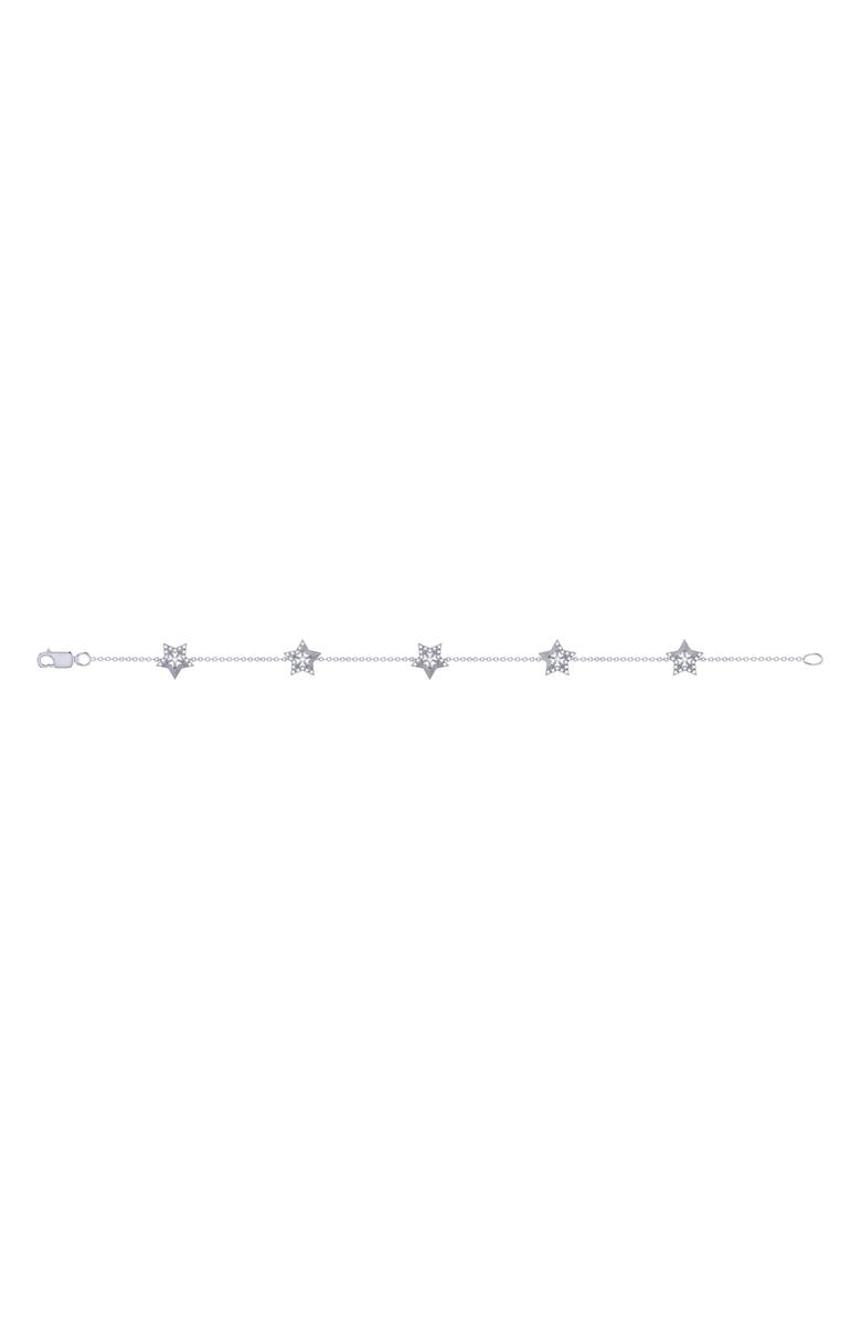 LuvMyJewelry Lucky Star Diamond Station Bracelet, Alternate, color,