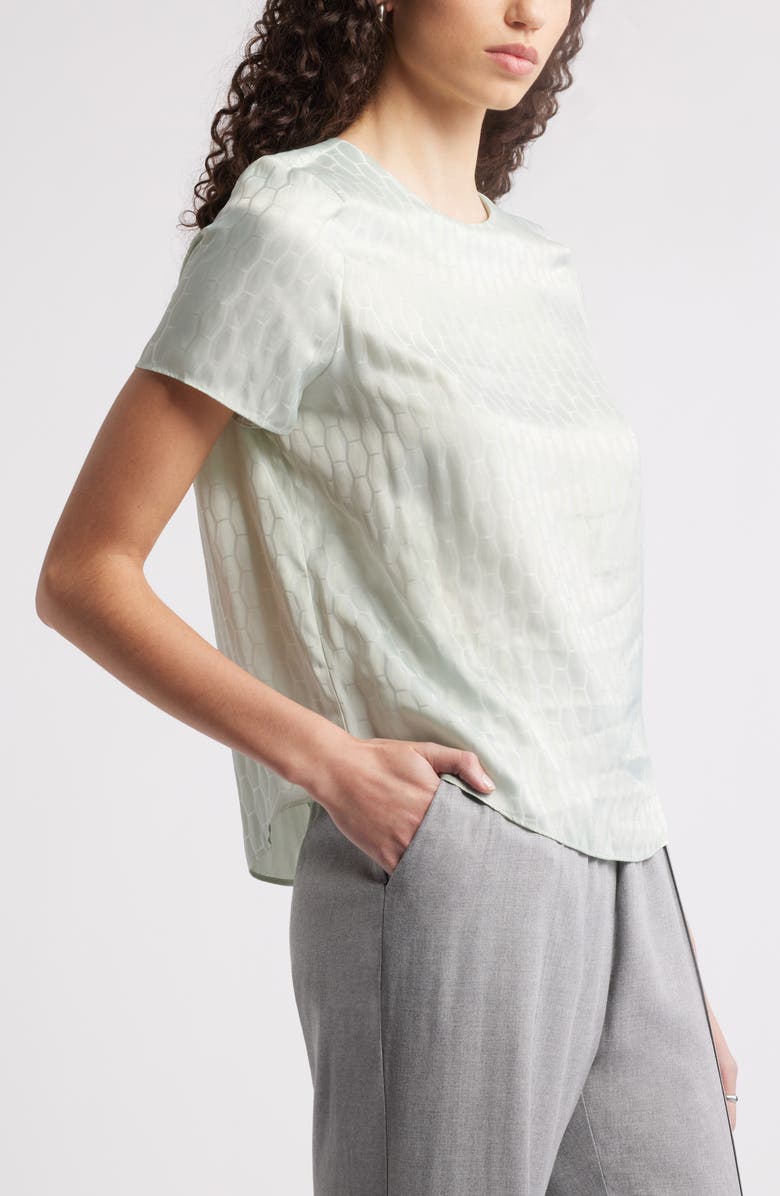 Nordstrom Geo Satin Jacquard Top, Alternate, color, 